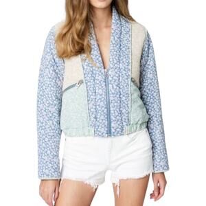 NWT BLANK NYC Summer Romance Quilted Floral Jacket Size Large